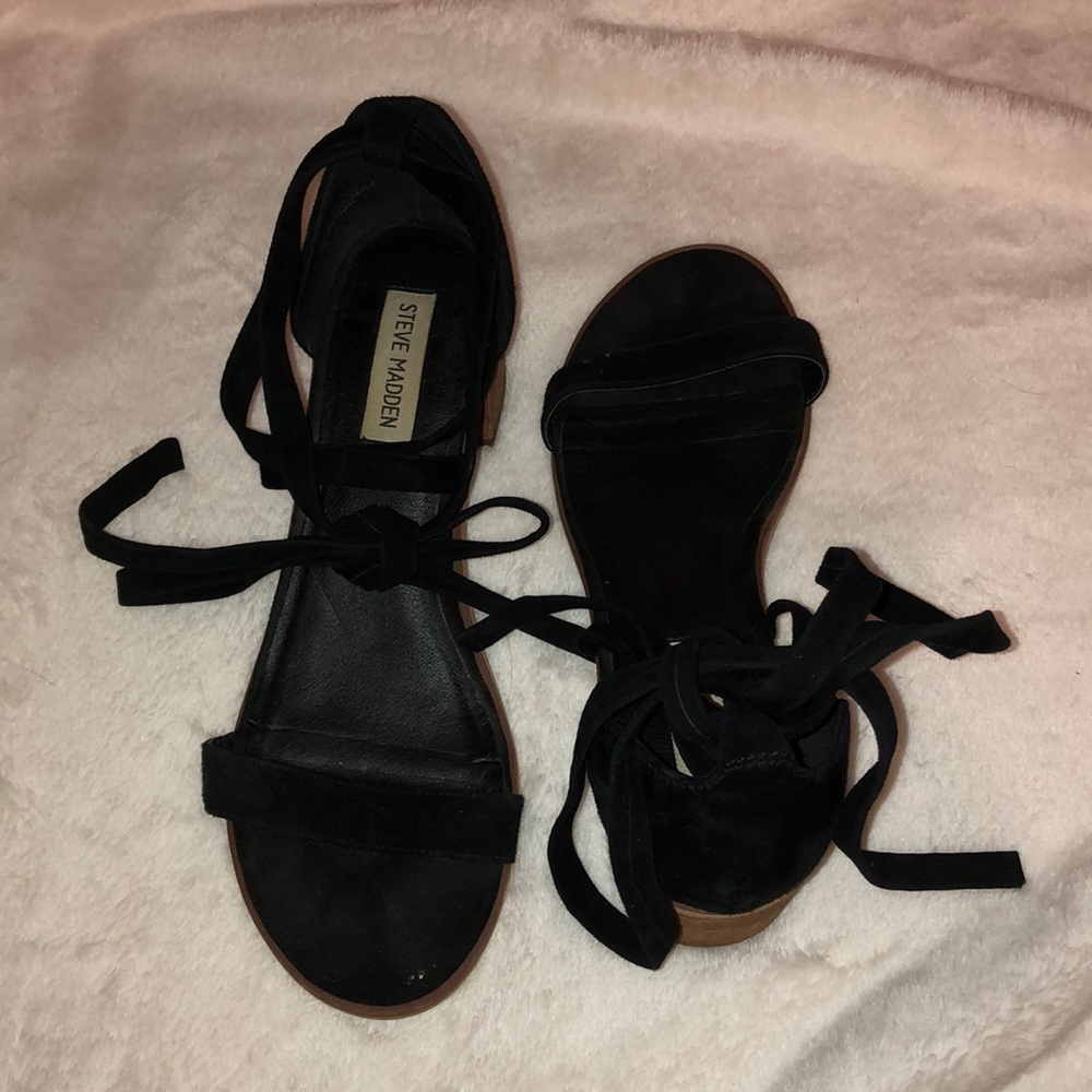 Steve Madden Lace Up Velvet High Heels